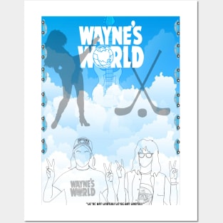 Wayne's world minimalist artwork Posters and Art